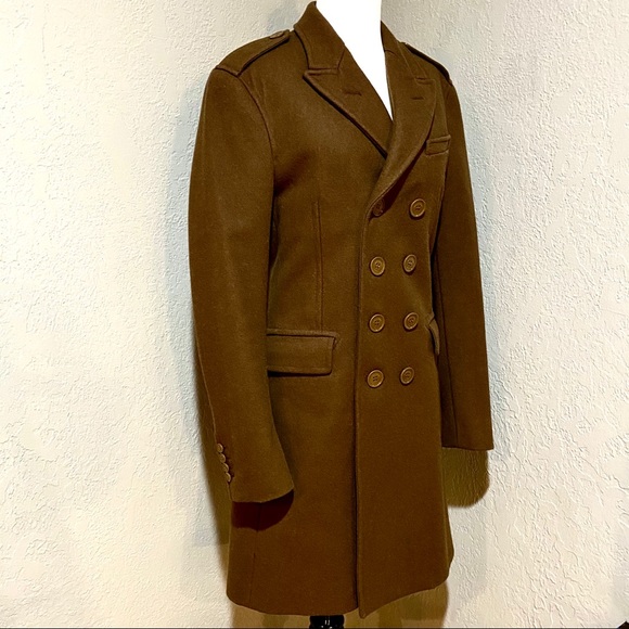NWT Burberry Brit Men's Brown Chesterfield Virgin Wool Car Coat, XS - Picture 3 of 16